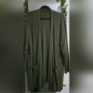 Army green cardigan 2x